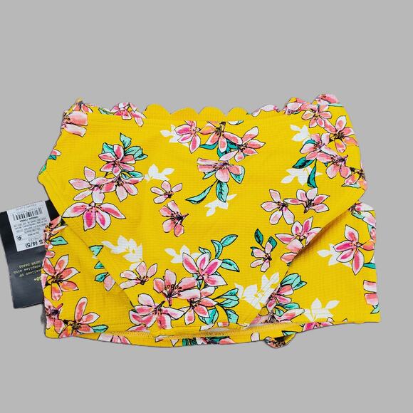 Art Class Girls Size XS 4/5 Two Piece Bikini Yellow Pink Floral UPF 50+ New - Picture 3 of 8